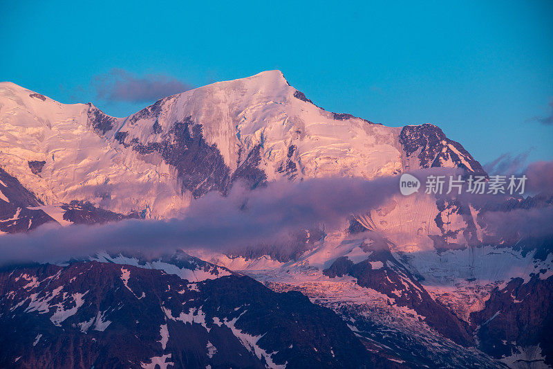 勃朗峰山脉Aiguille de Bionnassay